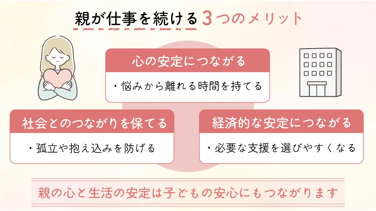 親が仕事を続ける3つのメリット