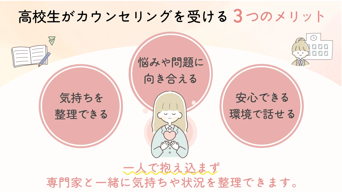 高校生がカウンセリングを受ける3つのメリット